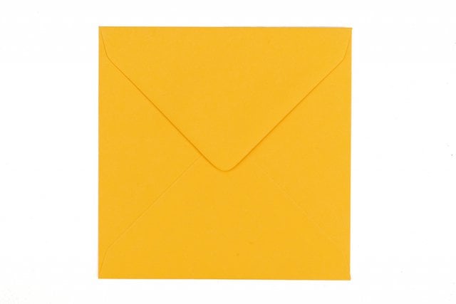 Koperty kwadratowe 130x130 mm, głęboko żółte