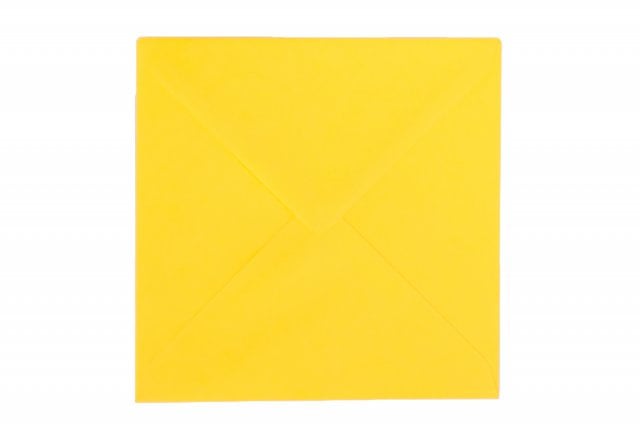 Koperty kwadratowe 140x140 mm, żółte