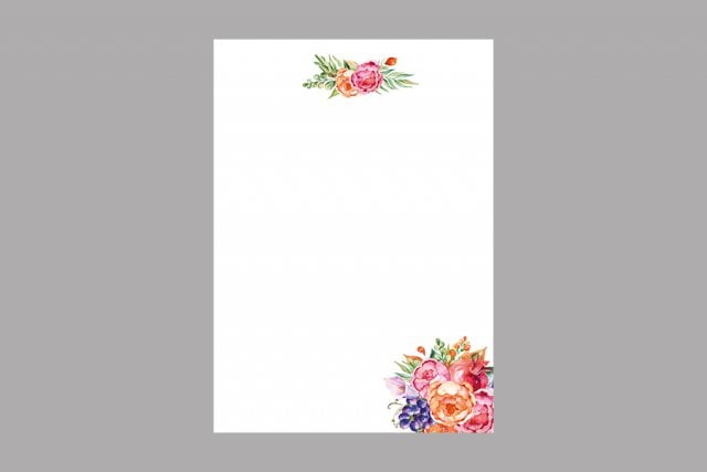 Papier firmowy A4, róże, 1-stronny