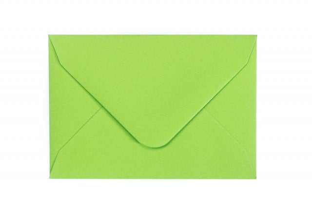 Koperty 65x94mm, zielone