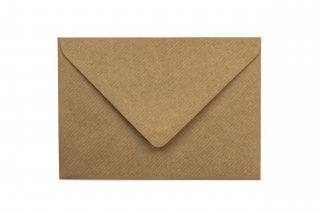 Koperty DIN C7, papier kraft Natron prążkowany