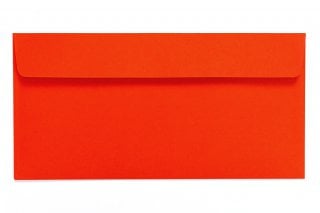 Koperty DIN z długim klejem, fluorescencyjne czerwone