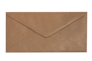 Koperty DIN długie, papier kraft Natron prążkowany